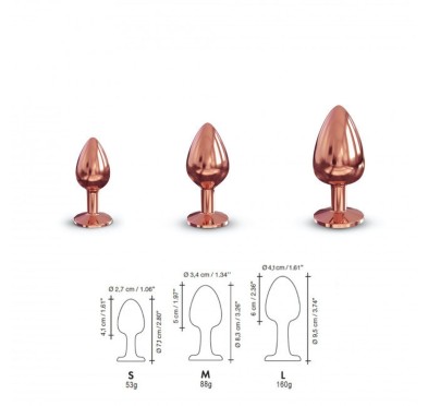 Ozdobny korek analny metal dorcel diamond plug 8cm